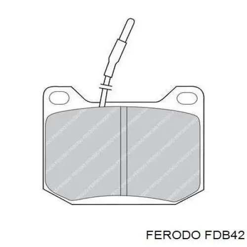 Передние тормозные колодки FDB42 Ferodo