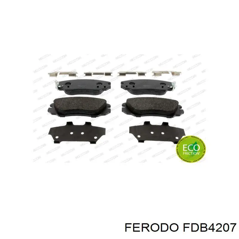 Передние тормозные колодки FDB4207 Ferodo
