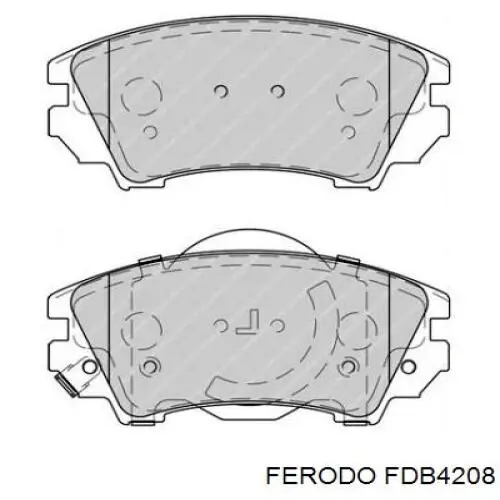 Pastillas de freno delanteras FDB4208 Ferodo