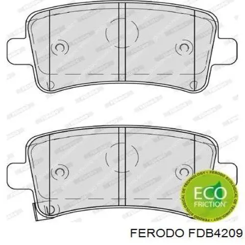 FDB4209 Ferodo колодки тормозные задние дисковые