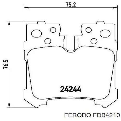 Задние тормозные колодки FDB4210 Ferodo