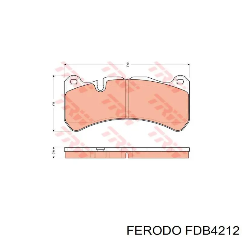 Купить FDB4212 Ferodo Колодки тормозные