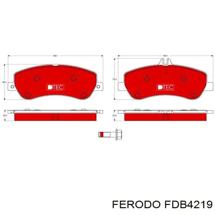 Колодки Ferodo FDB4219 цена, от 61.44 USD