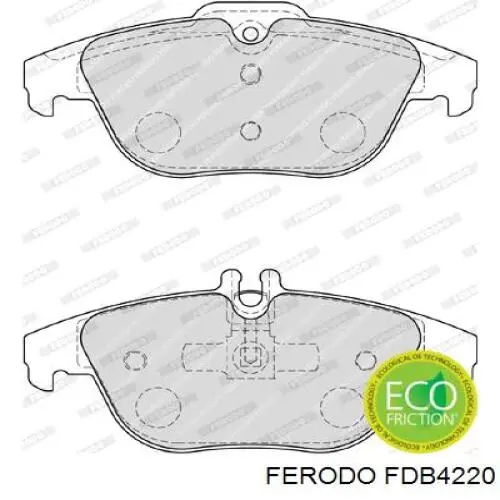 FDB4220 Ferodo колодки тормозные задние дисковые