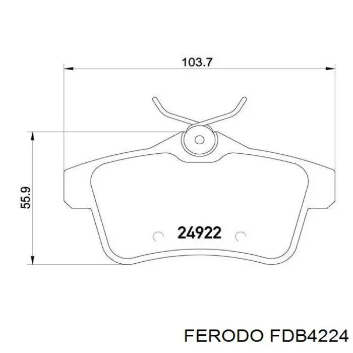 Задние тормозные колодки FDB4224 Ferodo