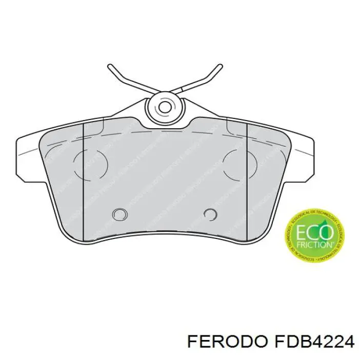 Купить FDB4224 Ferodo Колодки тормозные задние, дисковые