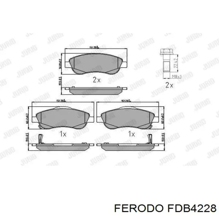 Тормозные колодки Ferodo FDB4228