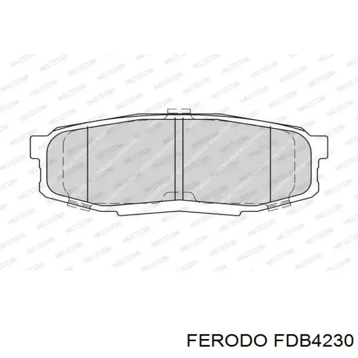 Задние тормозные колодки FDB4230 Ferodo