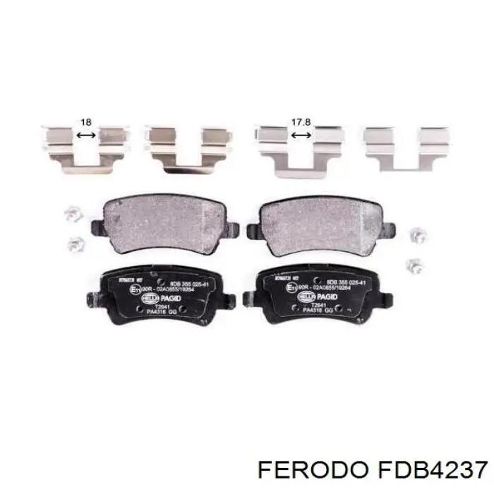 Купить FDB4237 Ferodo Колодки тормозные задние, дисковые