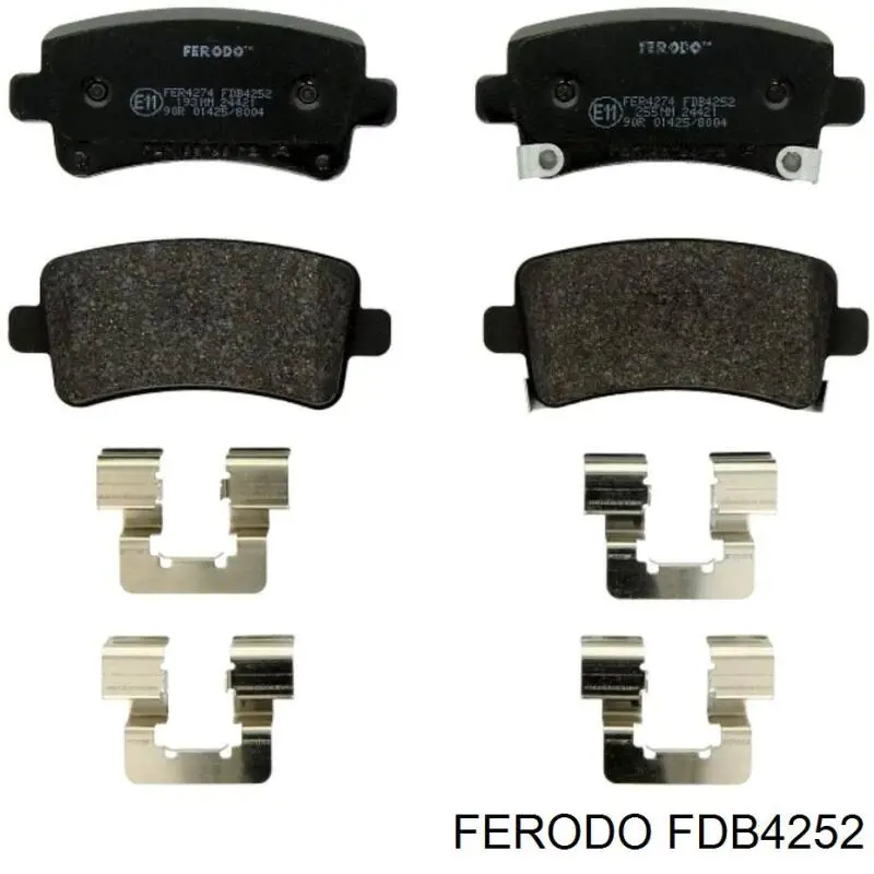 FDB4252 Ferodo колодки тормозные задние дисковые