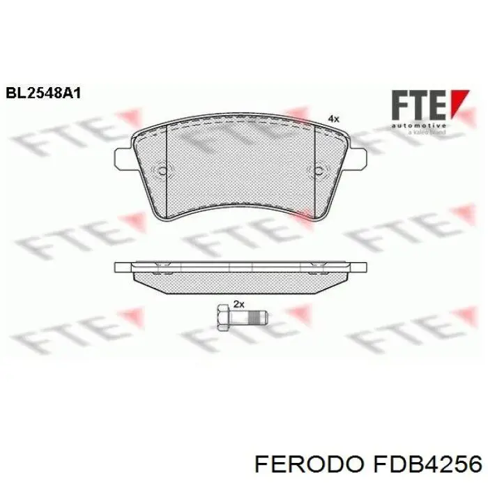 Купить FDB4256 Ferodo Колодки тормозные