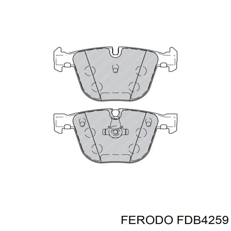 Задние тормозные колодки FDB4259 Ferodo