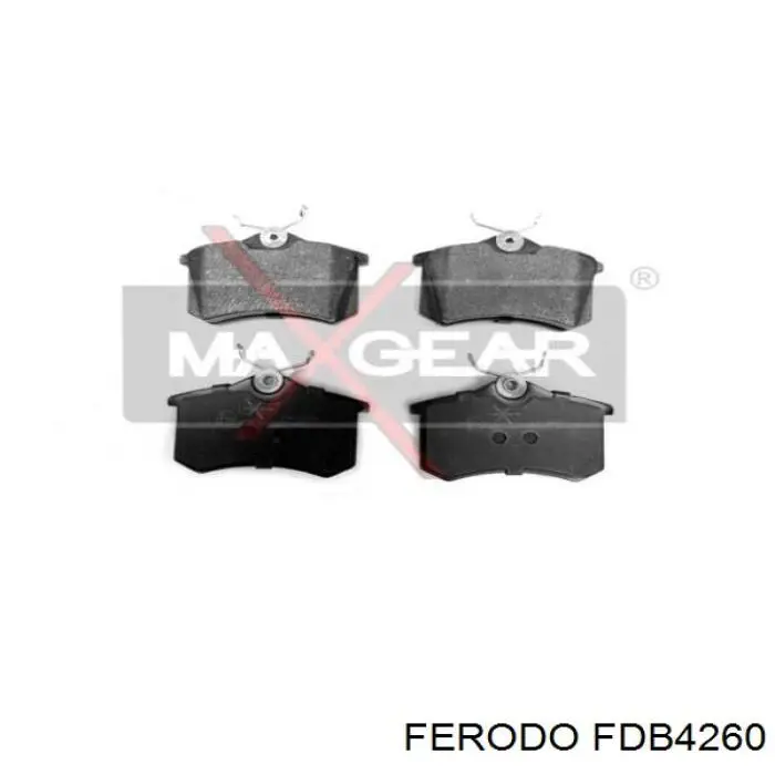 Задние тормозные колодки FDB4260 Ferodo