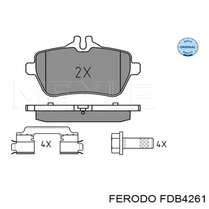 Pastillas de freno traseras FDB4261 Ferodo