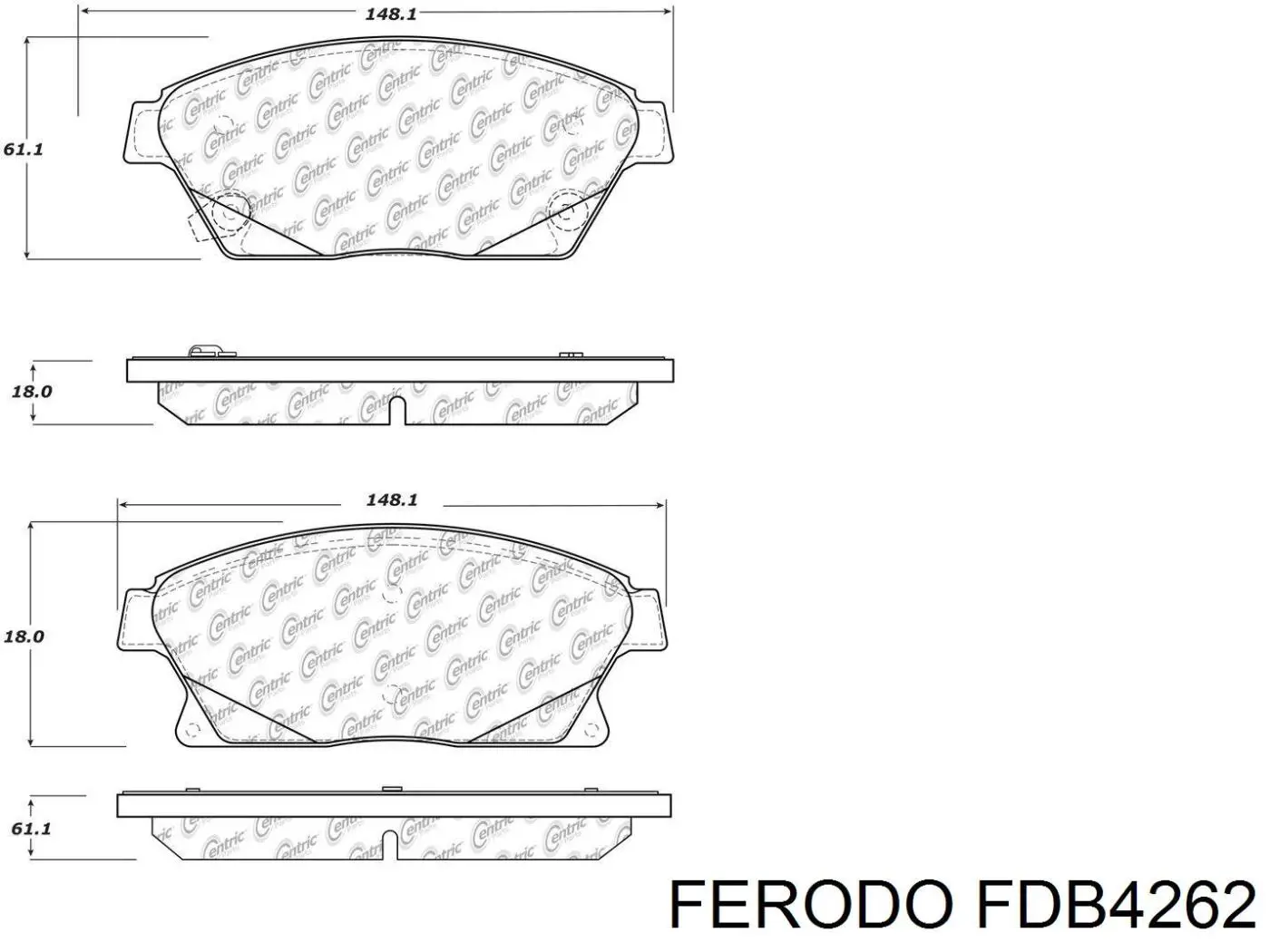 Тормозные колодки Ferodo FDB4262