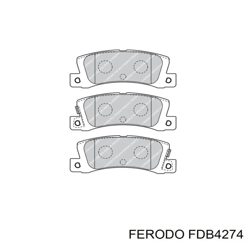 FDB4274 Ferodo колодки тормозные задние дисковые