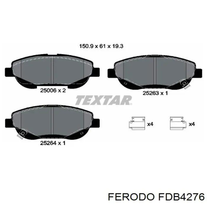 Колодки Ferodo FDB4276 цена, от 49.20 USD