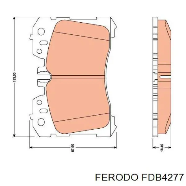Pastillas de freno delanteras FDB4277 Ferodo