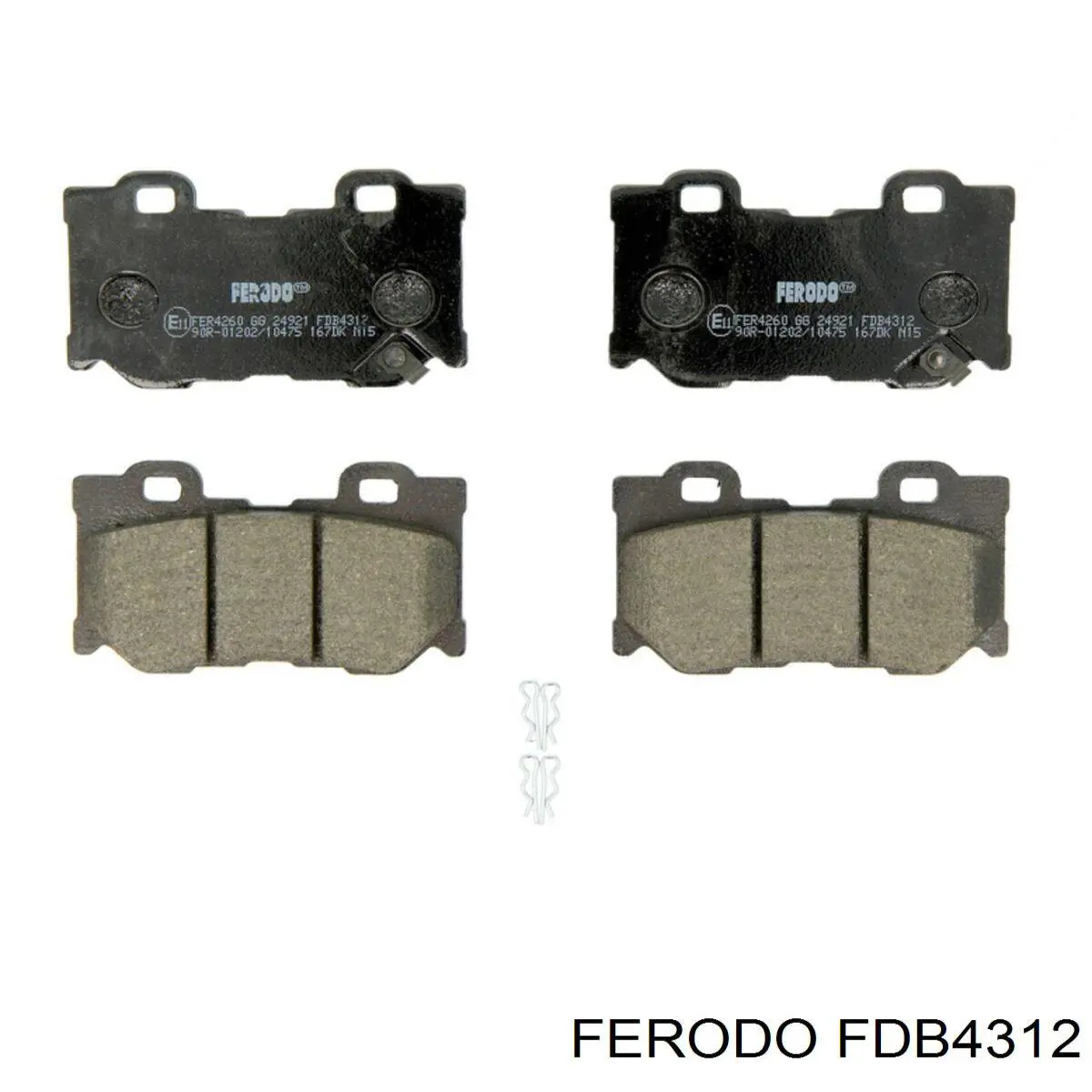 Задние тормозные колодки FDB4312 Ferodo