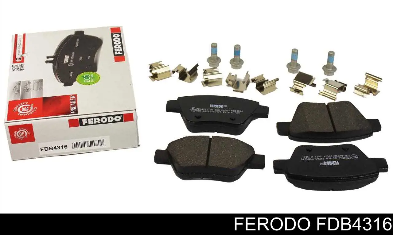 FDB4316 Ferodo колодки тормозные задние дисковые