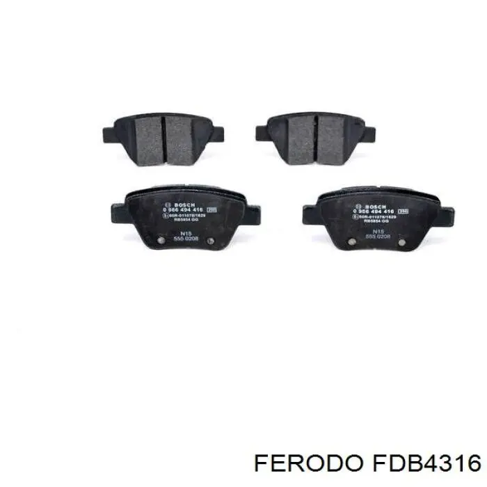 Задние дисковые колодки Ferodo FDB4316