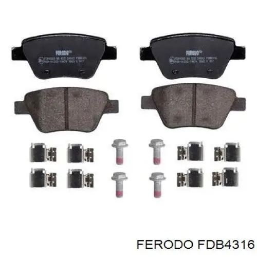 Колодки дисковые  Ferodo FDB4316 цена, от 32.69 USD