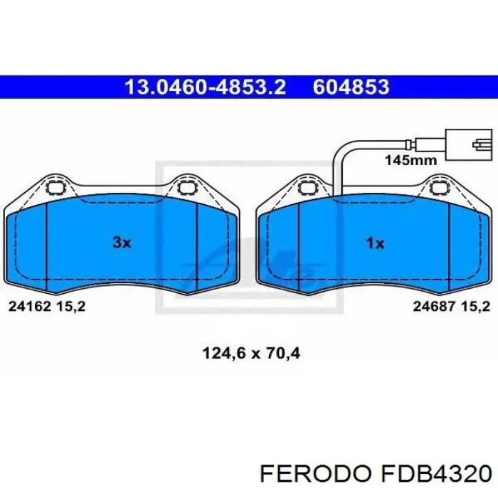 Тормозные колодки Ferodo FDB4320