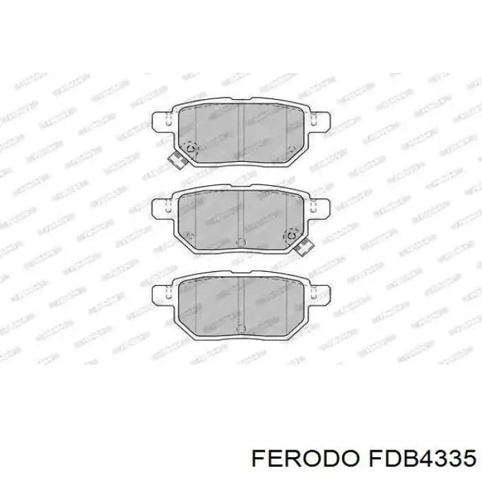 FDB4335 Ferodo колодки тормозные задние дисковые