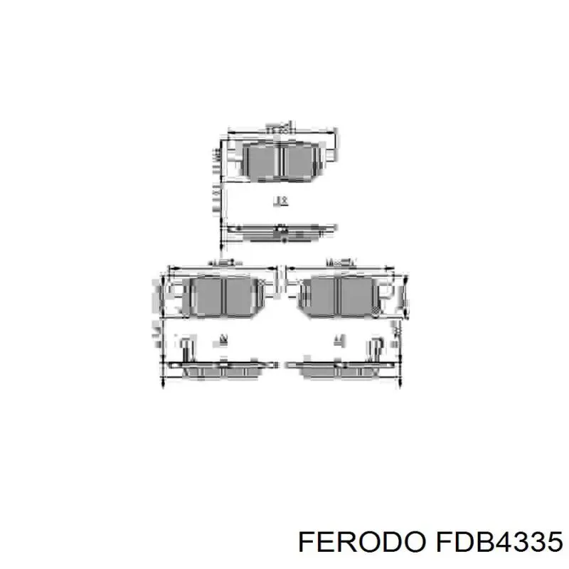 Pastillas de freno traseras FDB4335 Ferodo