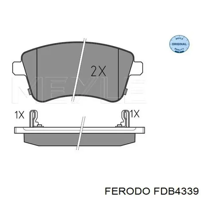 Pastillas de freno delanteras FDB4339 Ferodo
