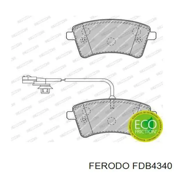 Передние тормозные колодки FDB4340 Ferodo