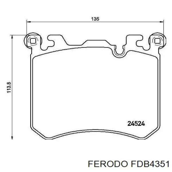 FDB4351 Ferodo колодки тормозные передние дисковые