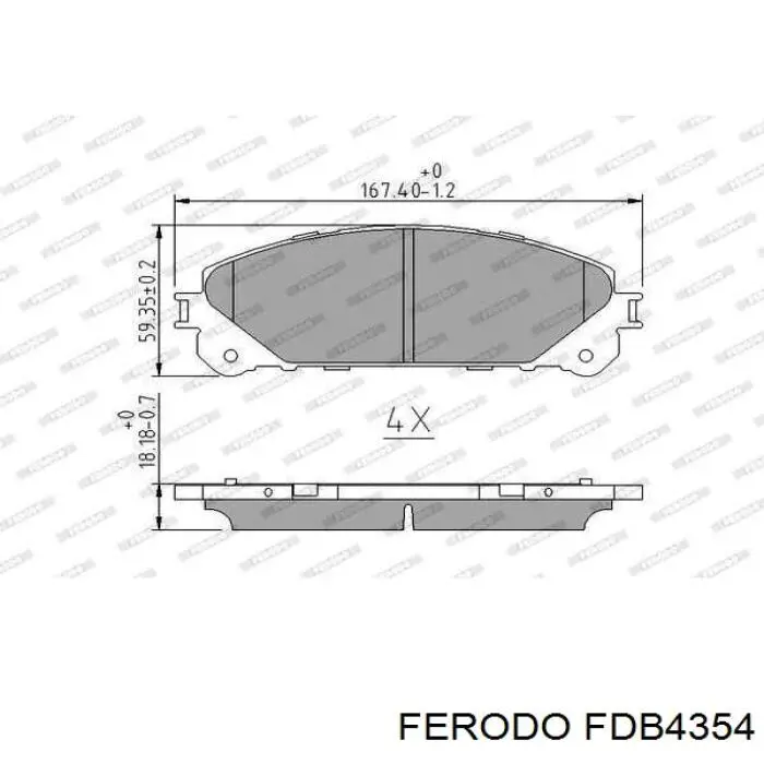 Купить FDB4354 Ferodo Колодки тормозные