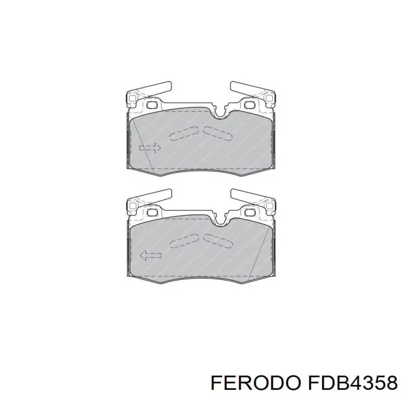 FDB4358 Ferodo колодки тормозные передние дисковые