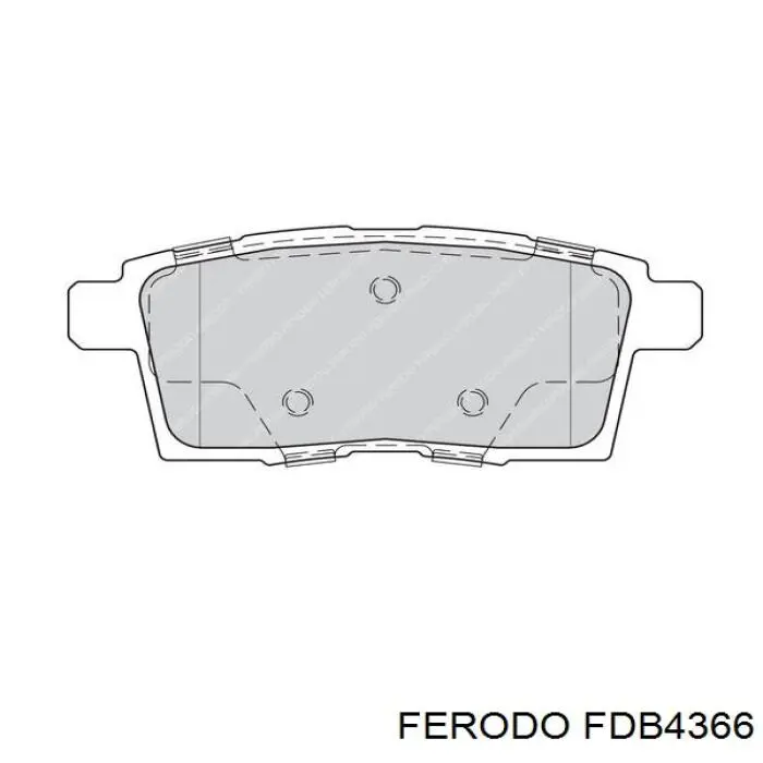 Задние тормозные колодки FDB4366 Ferodo