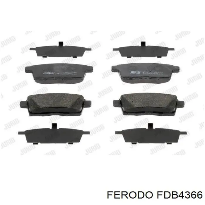 Купить FDB4366 Ferodo Колодки тормозные задние, дисковые