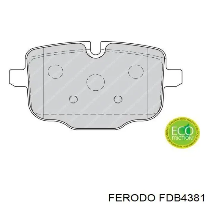 Pastillas de freno traseras FDB4381 Ferodo
