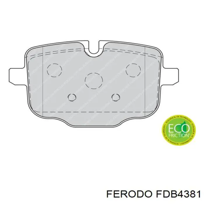 Задние тормозные колодки FDB4381 Ferodo