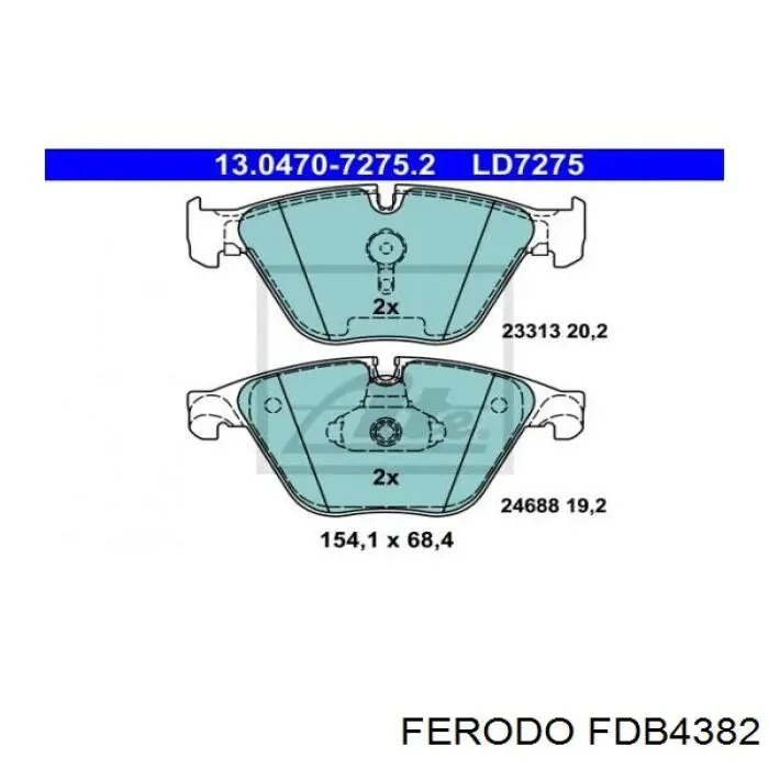 Колодки Ferodo FDB4382 цена, от 60.03 USD