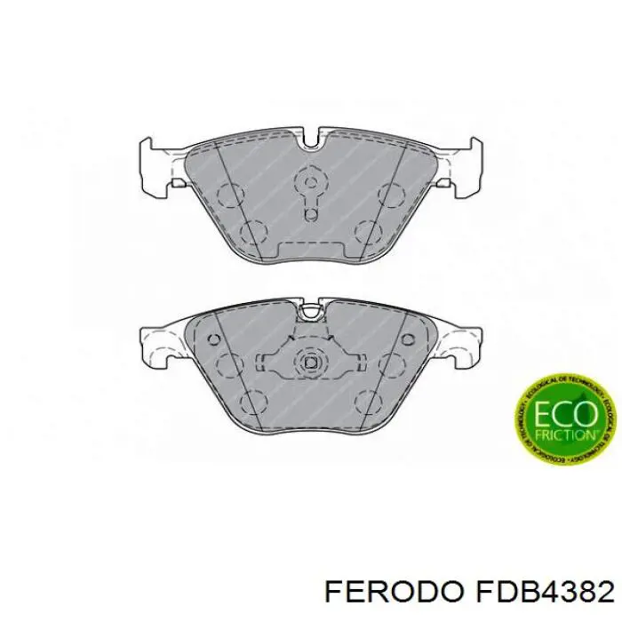 Передние тормозные колодки FDB4382 Ferodo