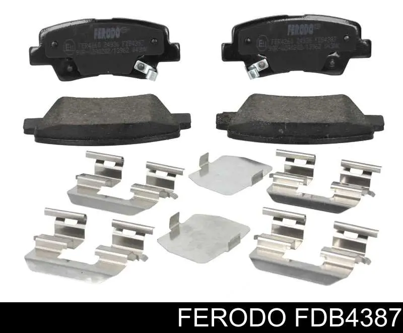 Колодки тормозные задние дисковые FERODO FDB4387