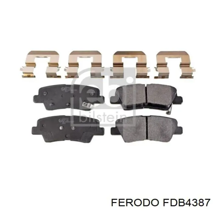 FDB4387 Ferodo Колодки тормозные дисковые комплект