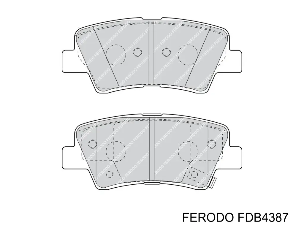 Колодки дисковые  Ferodo FDB4387 цена, от 22.64 USD