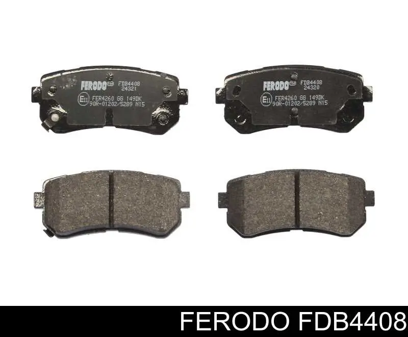 FDB4408 Ferodo колодки тормозные задние дисковые