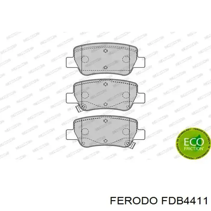 Задние тормозные колодки FDB4411 Ferodo