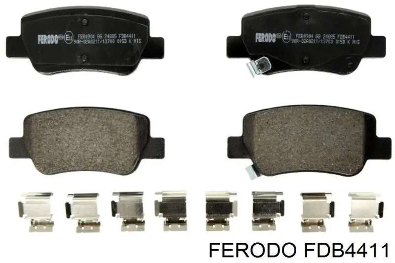 Pastillas de freno traseras FDB4411 Ferodo