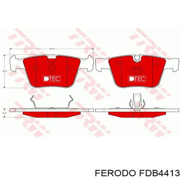 FDB4413 Ferodo колодки тормозные задние дисковые