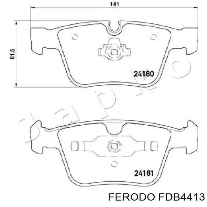Колодки дисковые  Ferodo FDB4413 цена, от 63.21 USD