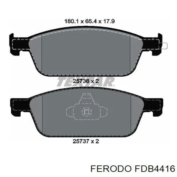 Колодки Ferodo FDB4416 цена, от 43.81 USD