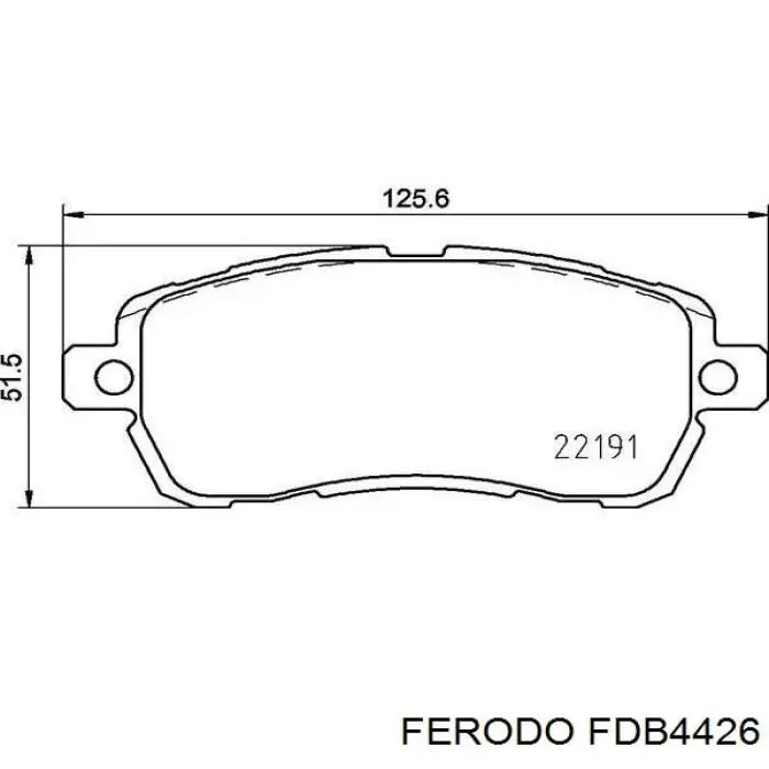 Передние тормозные колодки FDB4426 Ferodo